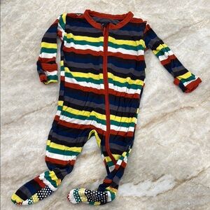 Kickee Pants • Red and Blue Zip Footies One Piece